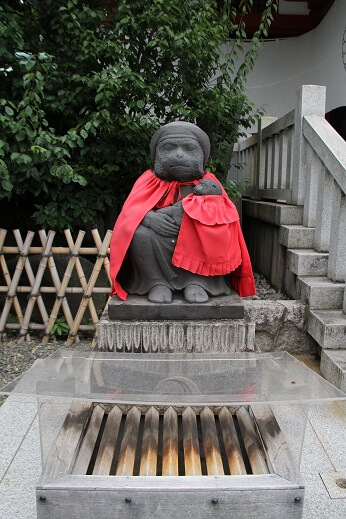 日枝神社のメスざると子ざるの写真