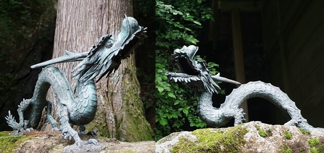 阿夫利神社の二重社の龍