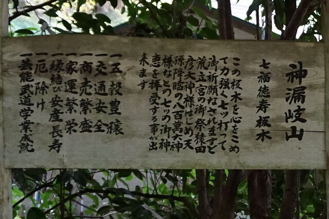 七福徳寿板木の説明
